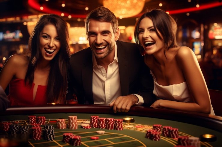 kuil table limit display and chip stacks arranged by betting denomination